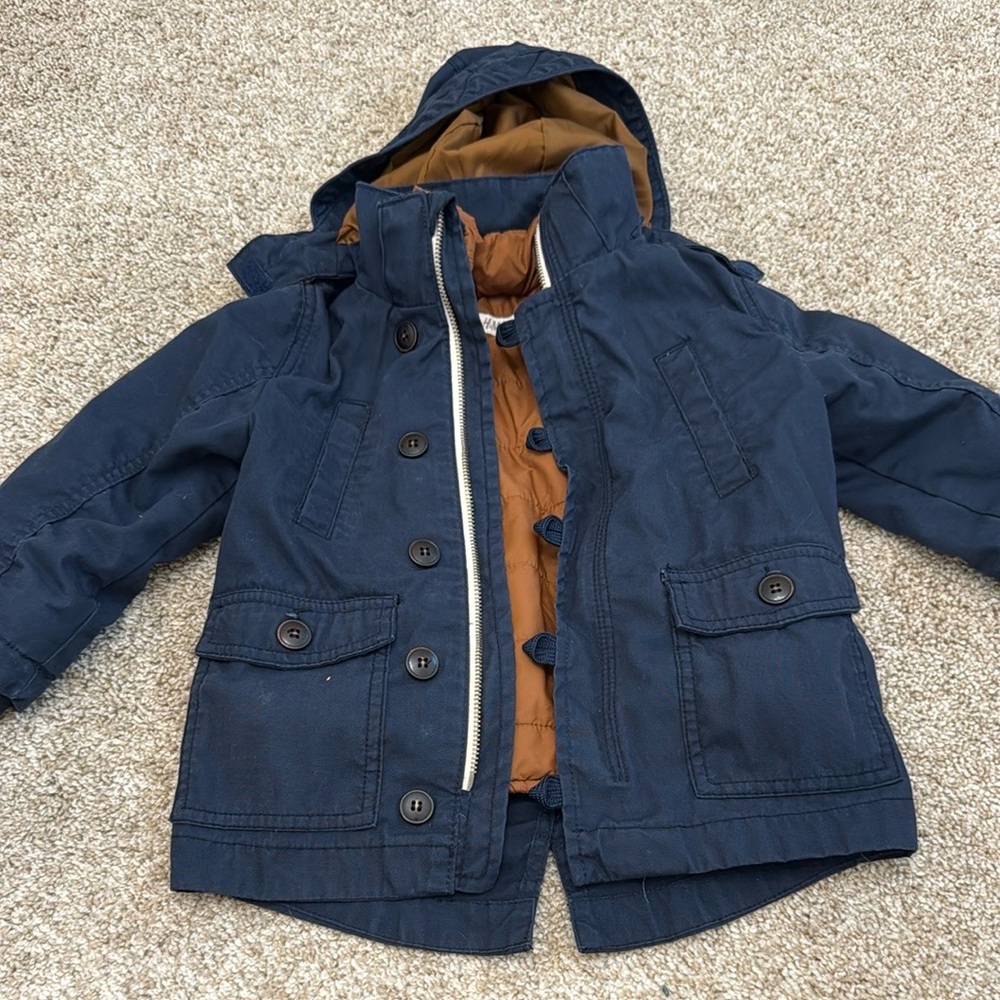 H&M Navy Blue Kids Jacket with Hood